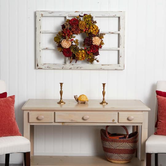 22" Autumn Hydrangea & Peony Wreath